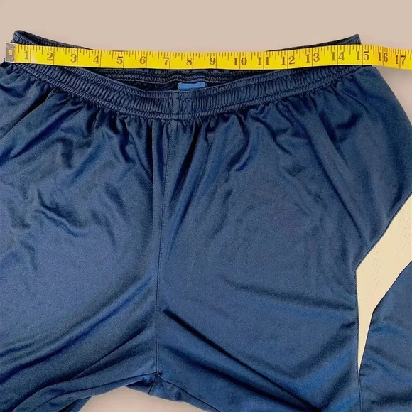 Reebok Athletic Workout Training Gym Shorts Activewear Jersey Size XL Navy White - Picture 9 of 12